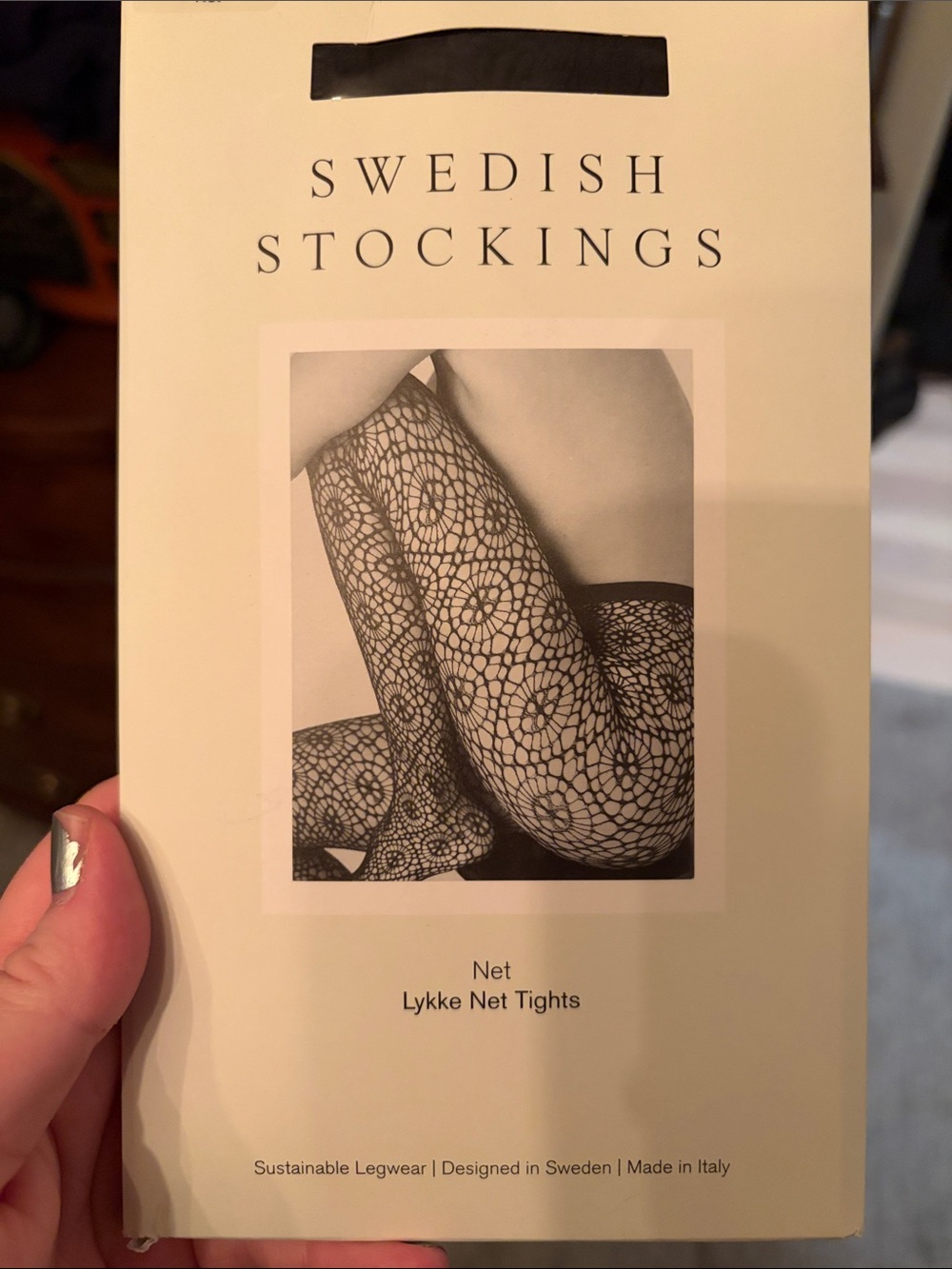 Free People Lykke Black Lace Pattern Tights - Picture 6 of 8